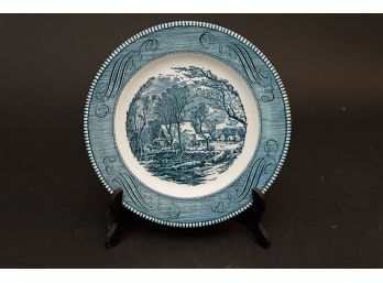 Currier & Ives 'The Old Grist Mill' Under Glaze Printed Plate By Royal