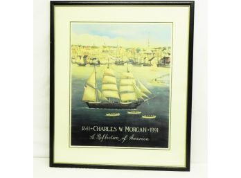 A Reflection Of America Print By Sally Caldwell Fischer Of The Charles W. Morgan