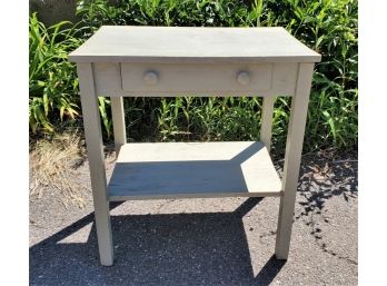 Cute Shaker Style Vintage Celadon Green Painted Wood Accent Table