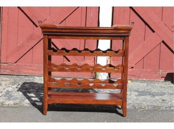 Pier One Imports Mahogany Wine Rack With Removable Top Tray