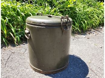 Vintage WWII US Army Metal Cooler Canister