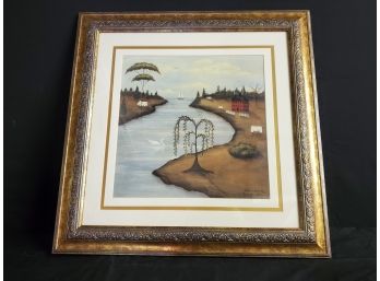 John Sliney - Remember When Framed & Matted Country Primitive Wall Art