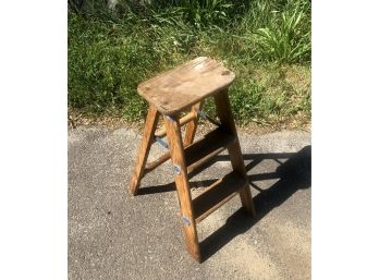 Vintage Two Step Wood Stool