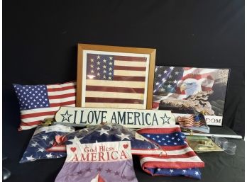 United States Flag Patriotic Wall Decor, Flags, Tablecloth & More - Including Jim Shore