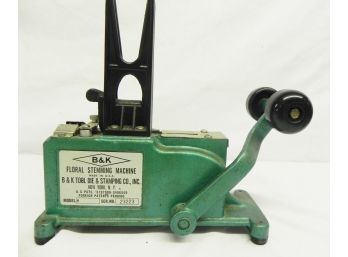 Vintage Floral Stemming Machine By B&K Tool Die And Stamping Co Of NY