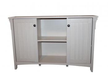 Bush Furniture SAS147AW - Salinas Storage Cabinet With Doors In Antique White