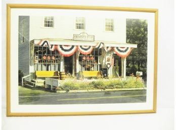 Country Print  Reproduction Of The Brewster Store In Cape Cod