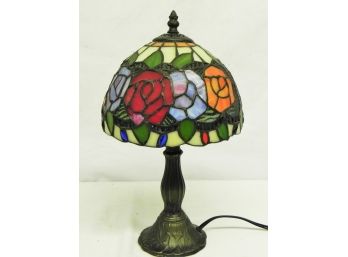 Small Tiffany Style Stained Glass Desk Lamp