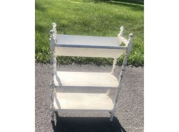 Vintage Wooden Three Tier Magazine Rack