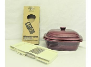 Pampered Chef Casserole Dish And Ultimate Slice And Grate