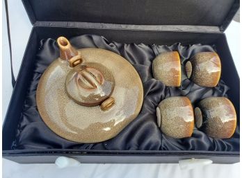 New Stoneware Asian Tea Set In Presentation Box