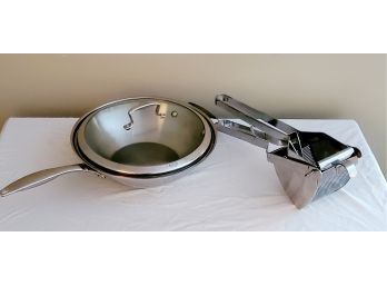 Tools Of The Trade Stainless Steel Wok & Extra Large Masher