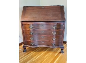 Vintage Maddox Colonial Reproductions Genuine Mahogany Wood Secretary Desk