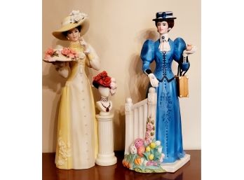 2005 & 2009 Avon Mrs. Albee Porcelain Award Figurines