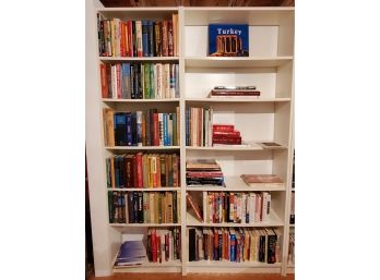 Books Books Books!  Two Shelves Filled With Books - Diet, Exercise, Business, Travel & More