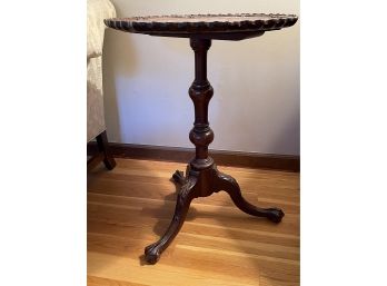 Imperial Grand Rapids- Wood With Mahogany, Scalloped Edge Pie Crust, Claw Foot Table