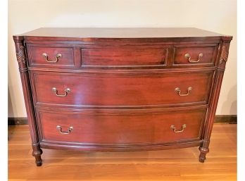 Antique John Stewart Inc. NY Three-drawer Low Dresser In Mahogany Finish, Old World Quality