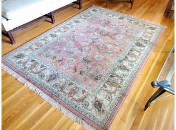 Vintage Sphinx By Oriental Weavers Patina Fringed Wool Pile Area Rug - Made In Egypt