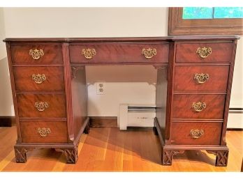 Antique Grand Rapids Chair Co. Seven-drawer Mahogany Desk & 'comstock Smith' Chair