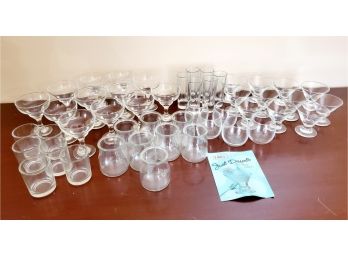 Vintage Assortment Of Mini Clear Glass Dessert Cups & Glasses - Including Libbey Just Desserts