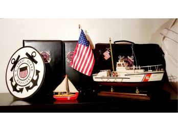 US Coast Guard Model Boat, Binders, Decal & More