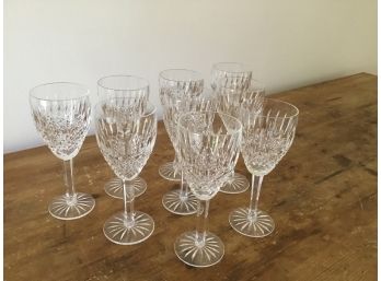 Set Of  9 Waterford Crystal Glasses