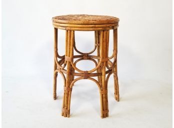 A Vintage Rattan Plant Stand