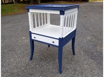 A Painted Wood End Table Or Nightstand