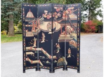 A Vintage Chinese Dividing Screen