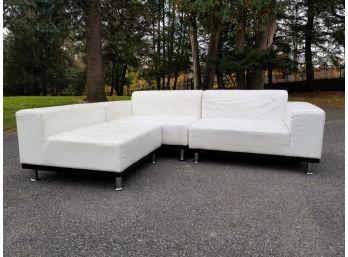 A Modern Leather Sectional