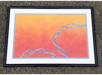 A Modern DNA Themed Signed Print By Richard Harvey