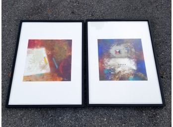 A Pair Of Signed, Framed Abstract Prints, Tela/Mercury