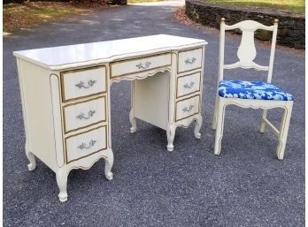 A Vintage Desk And Chair By Dixie Furniture