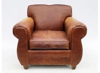 A Comfortable Tawny Leather Armchair