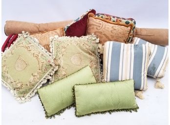 A Large Assortment Of Accent Pillows