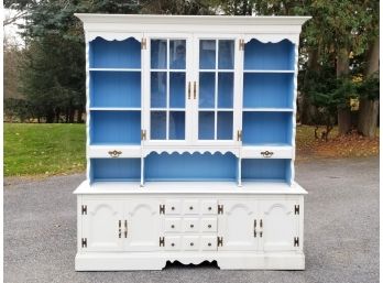 A Painted Vermont Maple Hutch By Cushman Colonial Creations