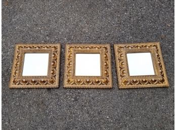 A Trio Of Gilt Framed Mirrors