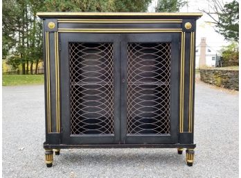 A Petit Neoclassical Style Console Cabinet