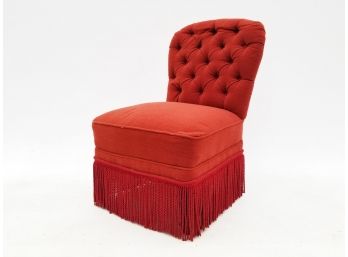 A Tufted Boudoir Chair