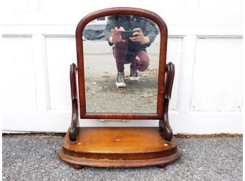 A Vintage Mahogany Tabletop Mirror