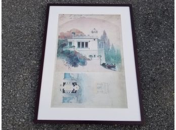 A Framed Architectural Pastel