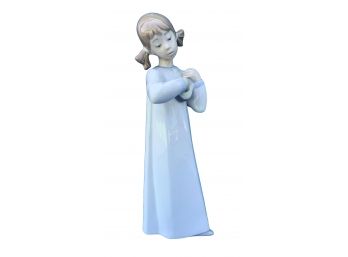 Lladro Figurine #4871, Retired, Girl With Mandolin