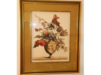 Vintage Beautiful Professionally Framed Floral Art Print