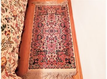 Vintage Karastan Kirman Wool Persian Fringed Area Rug Style 789, 2'2' X 4'