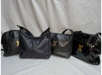 Four Vintage Paloma Picasso Ladies Leather & Patent Leather Handbags