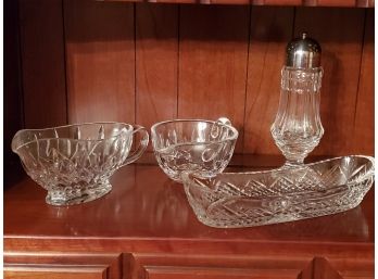 Four Vintage Signed Waterford Cut Crystal Assortment