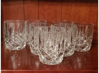 Set Of Seven Gorham Germany Crystal Rocks Glasses