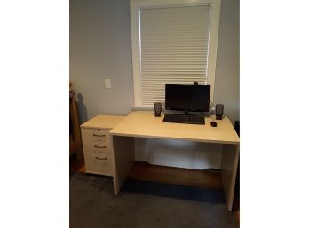 Desk And File Cabinet