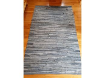 Jaipur Blue Braided Rag Area Rug 4x6