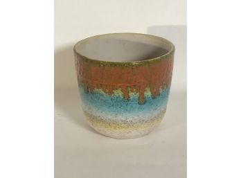 Vintage Ceramic Flower Pot With Great Glazes